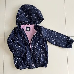 GAP Navy Heart Hooded windbreaker jacket